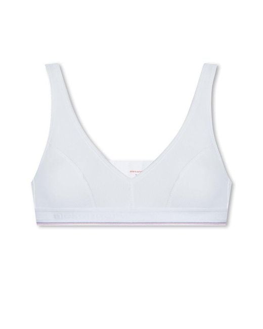 Alexander Wang Ribbed Jersey Bralette in White