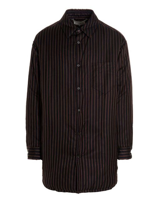 Maison Margiela Black Striped Padded Shirt for men