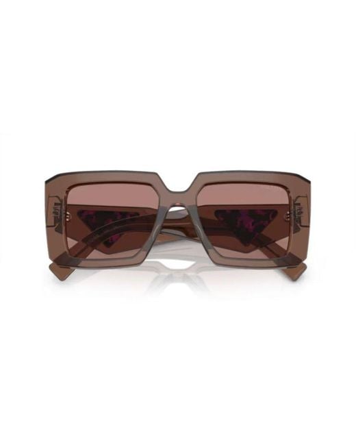 Prada Brown Square Frame Sunglasses
