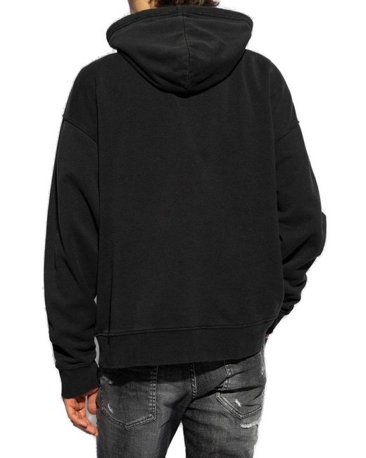 DSquared² Black Hoodie With Logo, for men