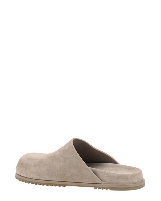 Rick Owens Brown Hollywood Slip-On Mules