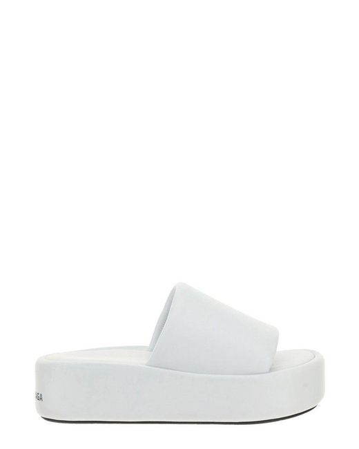 Balenciaga White Rise Platform Sandals
