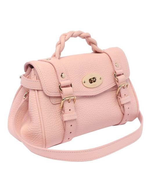 Mulberry Pink Mini Alexa Leather Shoulder Bag