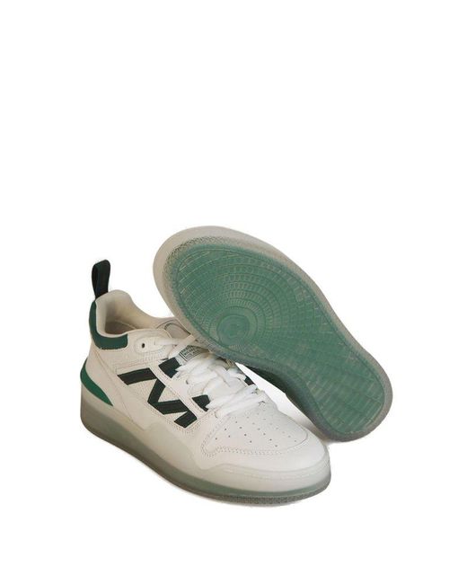 Moncler White Pivot Leather Sneakers for men