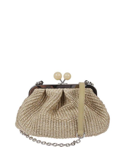 Weekend by Maxmara Brown Palmas Chained Pastry Bag