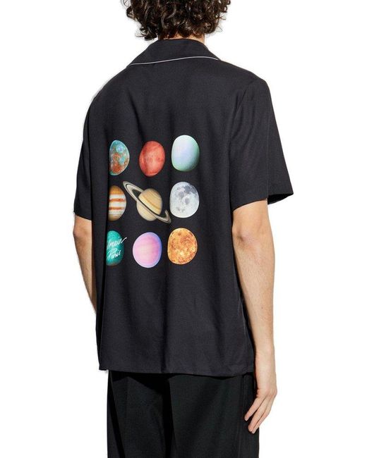 Balmain Blue 9 Planets Print Pyjama Shirt for men