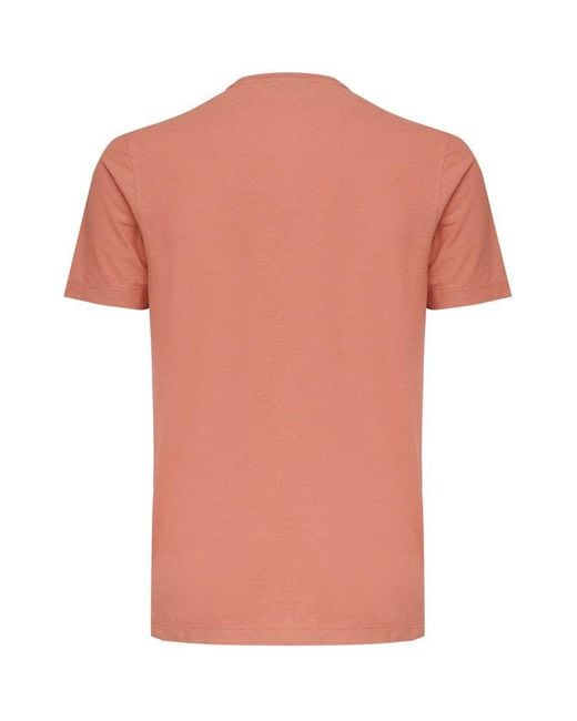 Zanone Pink Crew Neck T-Shirt for men