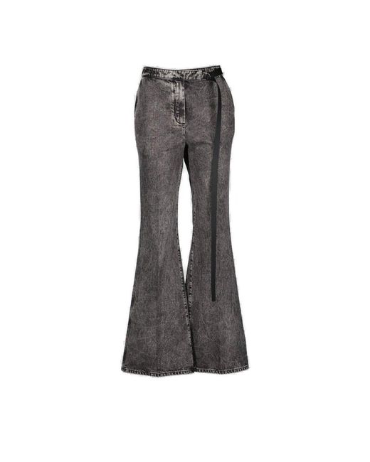 Fendi Gray High Waist Flared Jeans