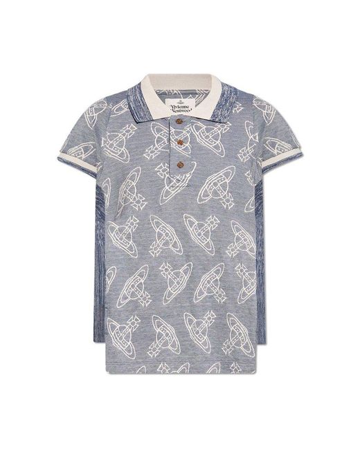 Vivienne Westwood Gray Polo Shirt With Logo,