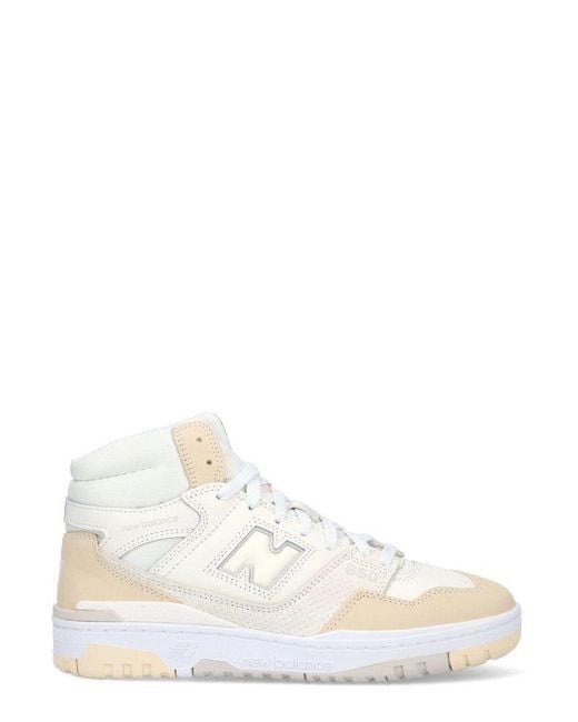 New Balance White 650 High-Top Lace-Up Sneakers for men