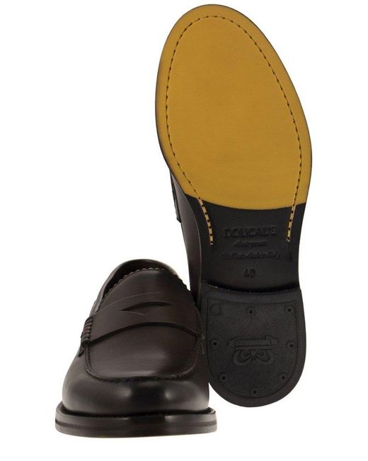 Doucal's Brown Penny Slip-on Loafers for men