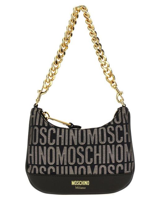 Moschino Black Logo Hand Bags