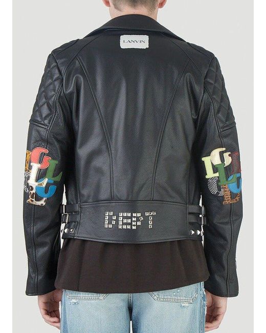 Lanvin X Gallery Dept. Studded Biker Leather Jacket in Black for 