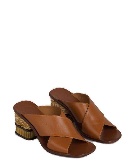crossover strap mules