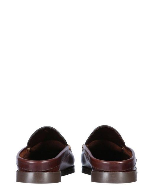 Paraboot Leather Slip-on Slippers in Brown for Men | Lyst