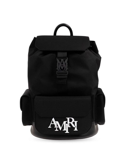 Amiri Black Backpack With Logo, for men