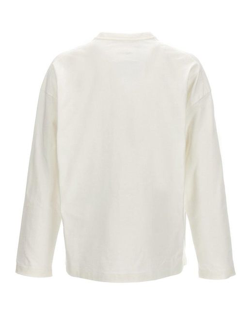Jil Sander White 'Phyton Pocket' T-Shirt for men