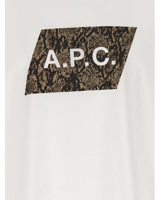 A.P.C. White 'Cobra' T-Shirt for men