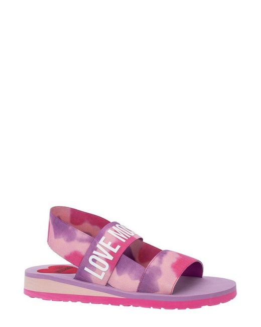 love moschino pink sandals