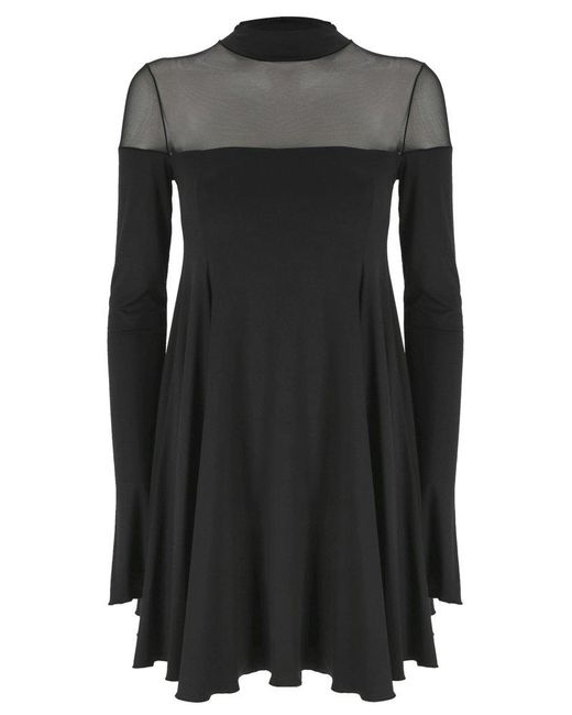 Aniye By Black Sheer Panel A-Line Dress