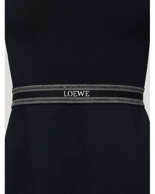 Loewe Black Contrast Rolled Piping Compact Dress