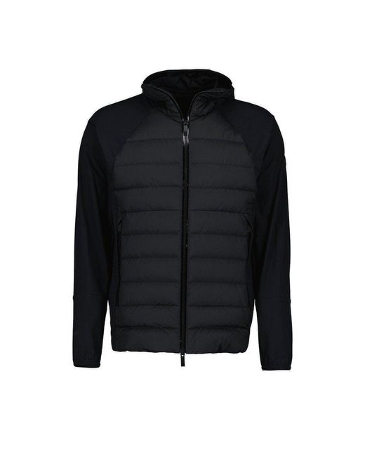 Moncler Black Doudoune Zip-up Padded Jacket for men
