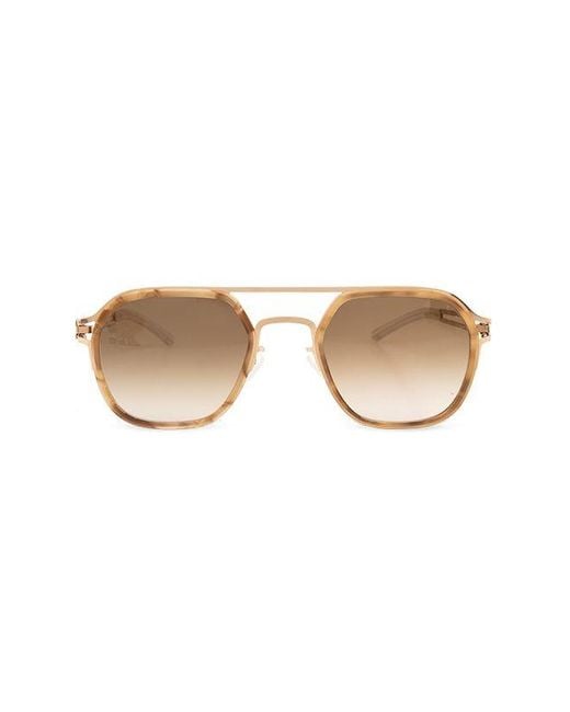 Mykita Natural Leeland Aviator-frame Sunglasses