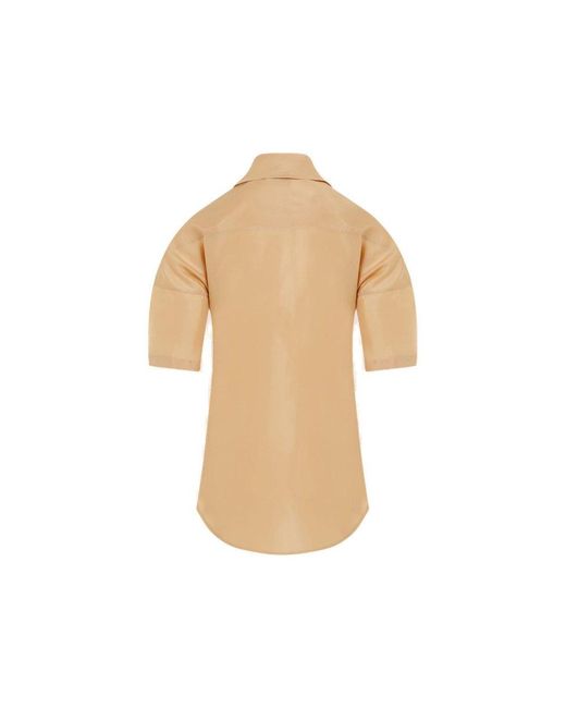 Lemaire Natural Pussy-bow Short-sleeved Top