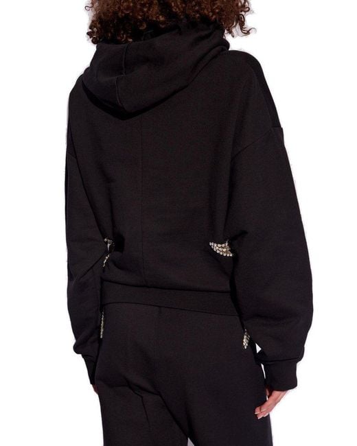 DSquared² Black Sweatshirt With Appliqué