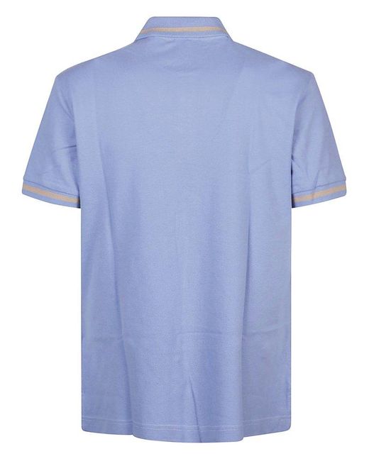 Versace Blue Short Sleeve Polo Shirt for men