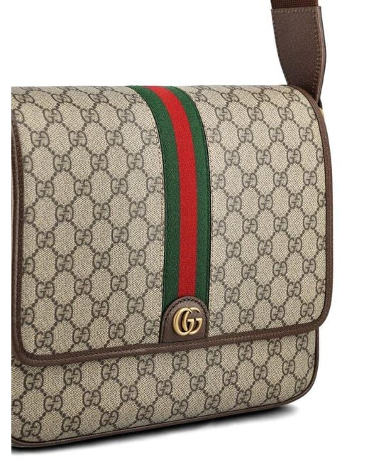 Gucci White Ophidia Medium Messenger Bag for men