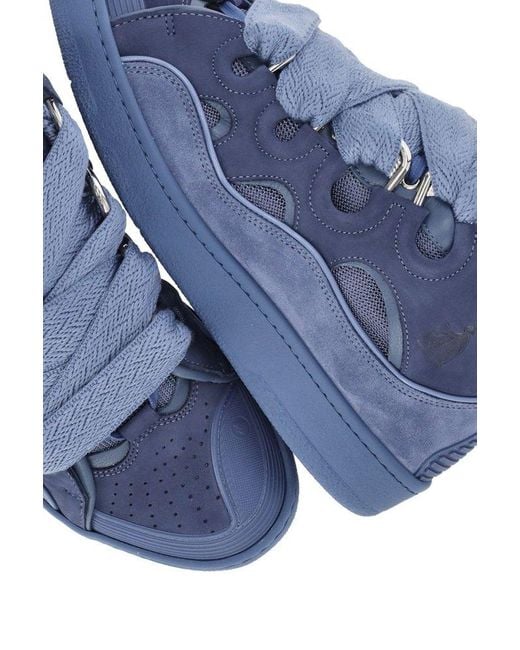 Lanvin Blue Curb Low-top Sneakers for men