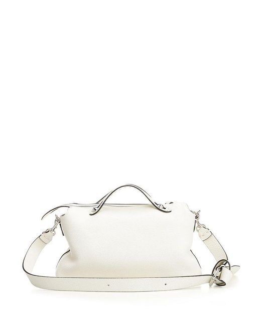 Fendi White By The Way Selleria Large Tote Bag