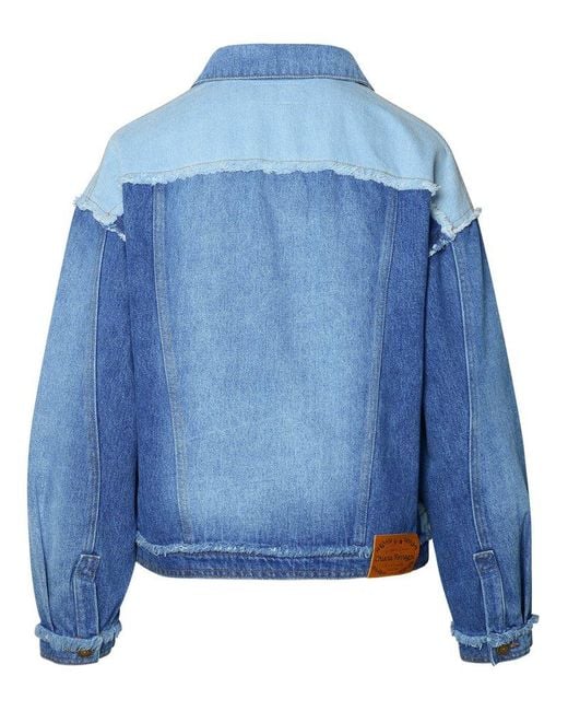Chiara Ferragni Blue Cotton Jacket