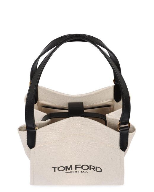 Tom Ford Natural Amalfi Canvas Tote Bag