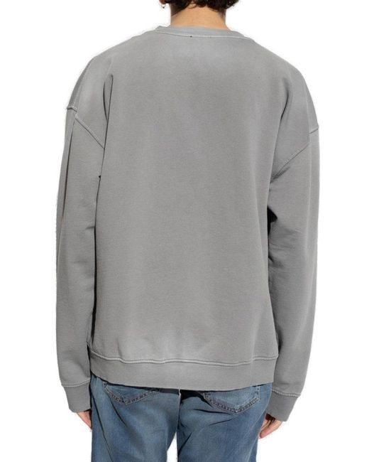 DIESEL Gray ‘S-Boxt-N6’ Sweatshirt With Logo for men