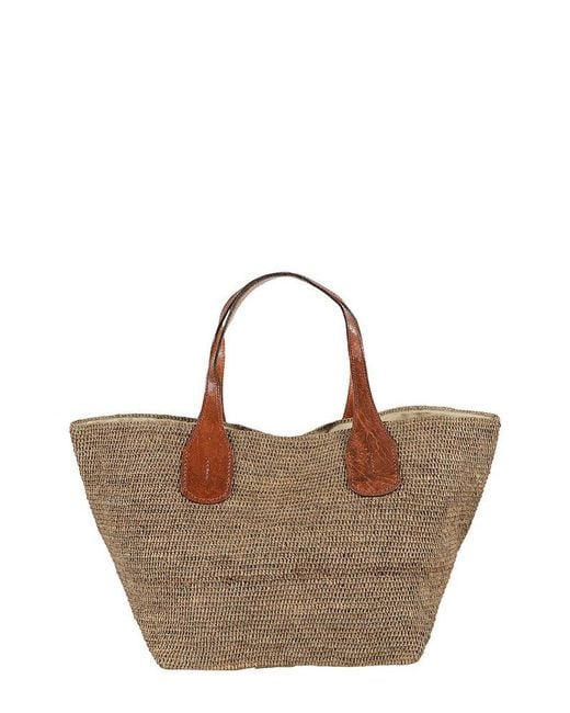 IBELIV Brown Tokyo Ii Woven Tote Bag