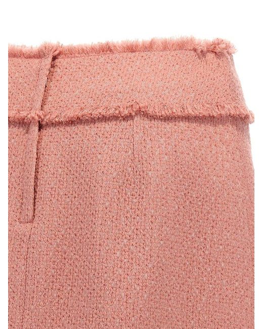 スカート DOLCE & GABBANA Tweed mini skirt Pink DOLCE&GABBANA Frayed wool-blend tweed mini skirt | NET-A-PORTER