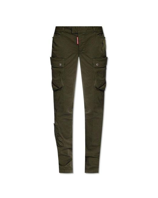 DSquared² Green Patched Trousers,