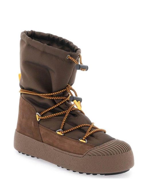 Moon Boot Brown Mtrack Polar Panelled Boots for men