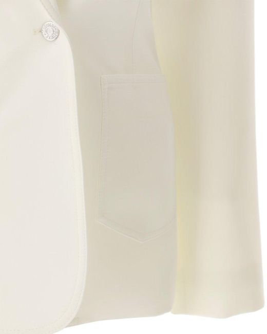Moschino White Jeans Single-breasted Tailored Blazer
