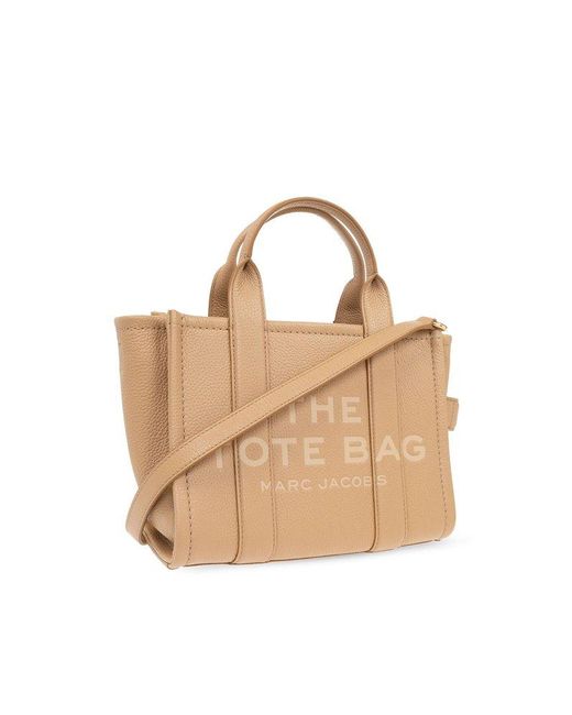 Marc Jacobs Natural Logo Embossed Small Tote Bag