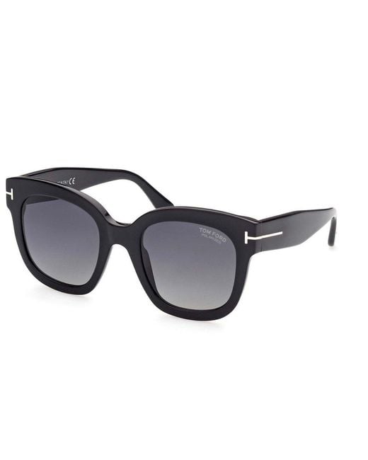 Tom Ford Gray Square Frame Sunglasses