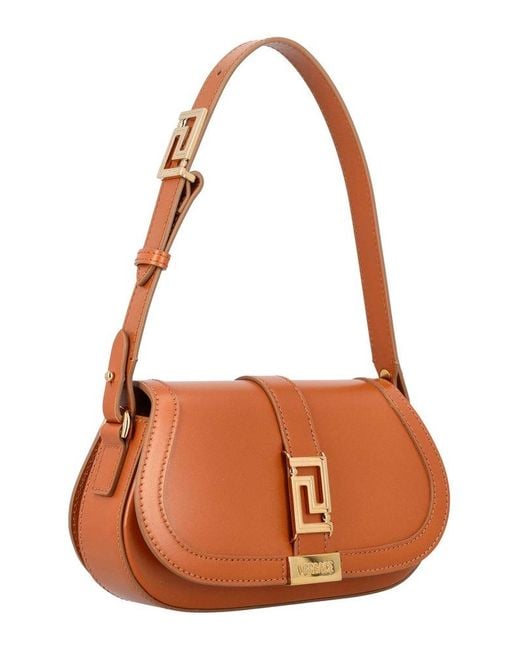 Versace Brown Greca Goddess Mini Leather Bag