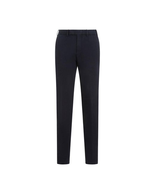 Zegna Blue Tapered-leg Tailored Chino Trousers for men