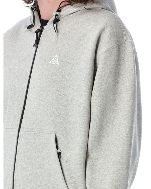 Nike Acg Therma-fit Airora Full-zip Fleece Hoodie in Gray for Men | Lyst