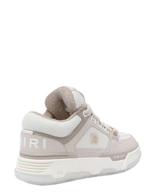 Amiri Natural Panelled Mid-top Sneakers