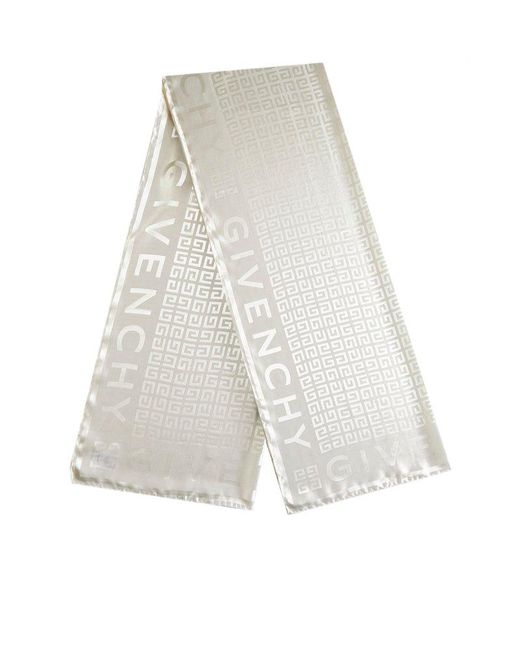 Givenchy White Silk Scarfs