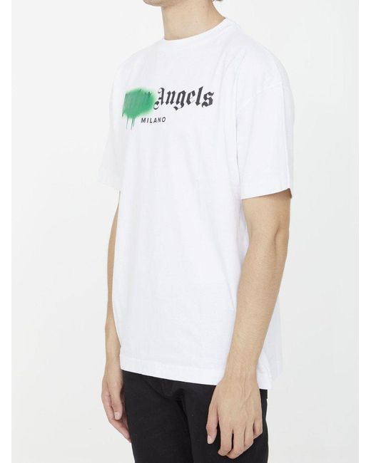 Tシャツ・カットソー Palm Angels Milano Stud Loose Fit T-Shirt in Off White Palm Angels Off-White Milano Stud Loose T-Shirt Palm Angels