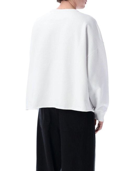 YMC White Studio Pullover Sweatshirt for men
